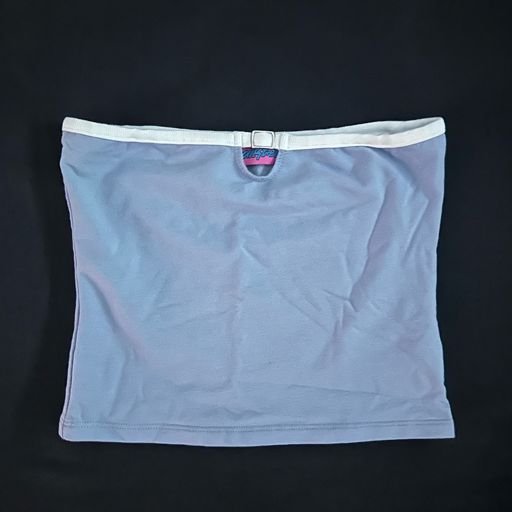 Blue Tube Top with White Trim